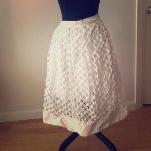 Anthropologie white skirt